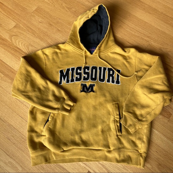 university gold hoodie